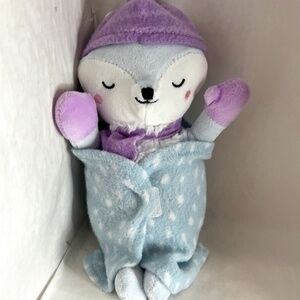 Target Fireside Pals Fox Purple Blue Swaddled Plush 10 in